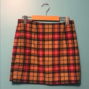 Plaid mini skirt